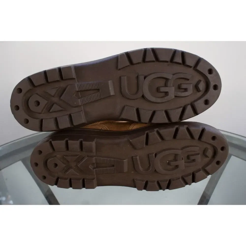 UGG Australia Chestnut Brown Offroader Ultra Short‎ Suede Shearling Shoes Men 10